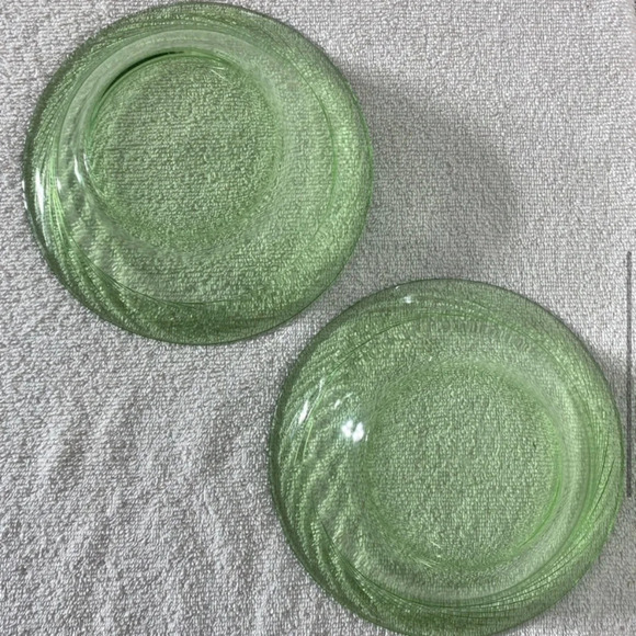 PYREX Spring Green Festiva Swirl Shallow Bowls x2 - Picture 6 of 10